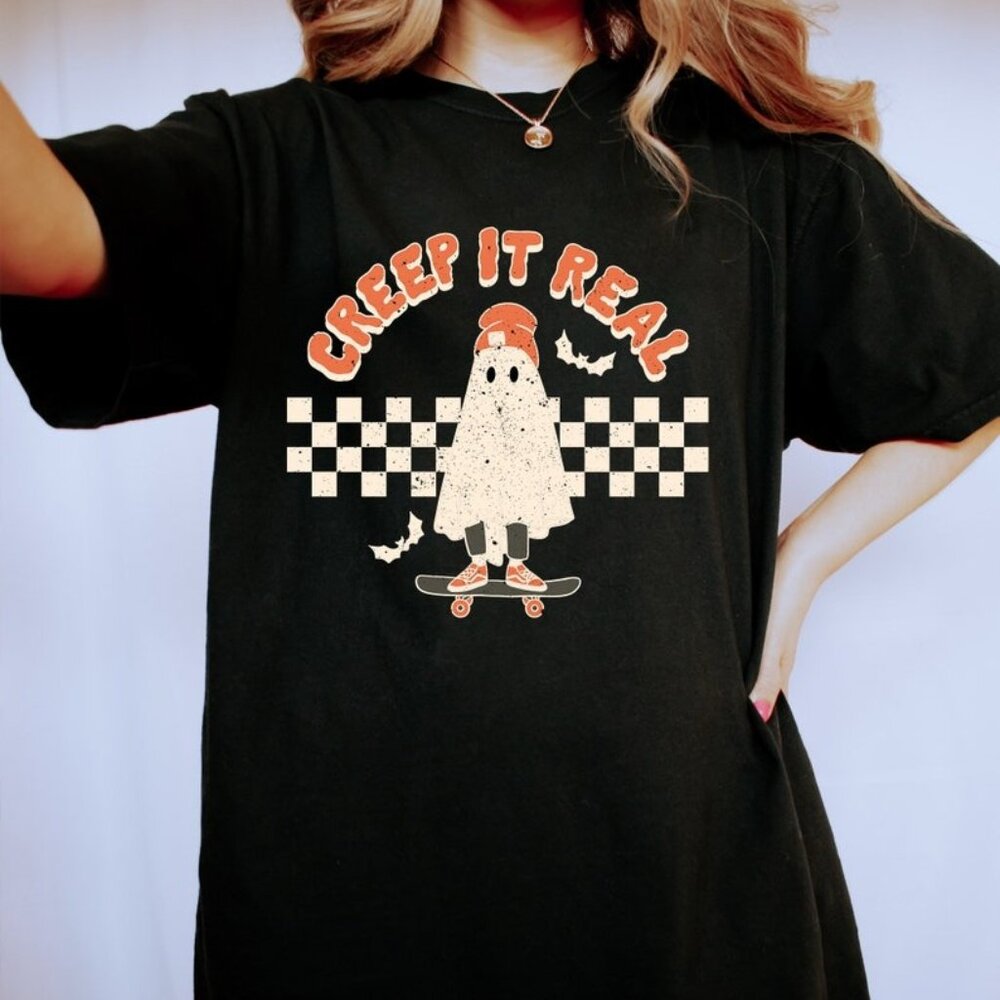 Retro Halloween shirt, Creep it Real Shirt - Picture 1 of 3